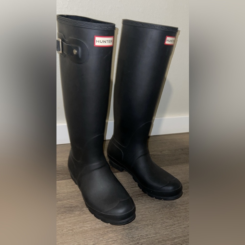 Hunter rain boots tall